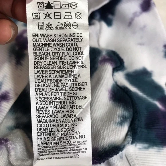 Element Seal BP TD Hoodie Men’s Sz L Multicolor Tie Dye Kangaroo Pocket Pullover - Picture 7 of 16